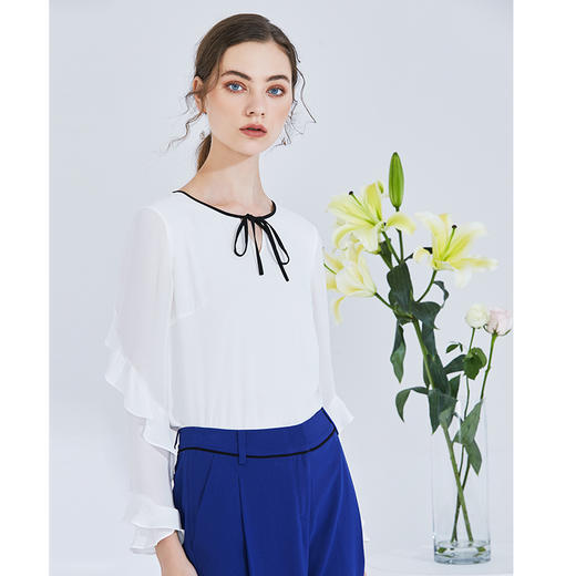 故障 EITIE爱特爱女装春夏季薄长袖很仙的韩版洋气优雅小上衣5913613 商品图1