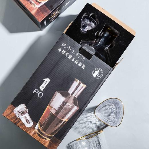 摩登主妇欧式描金边水晶玻璃威士忌洋酒杯带盖酒瓶酒壶分酒器套装 商品图3