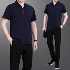 SP-176520休闲时尚显瘦男士两件套运动套装