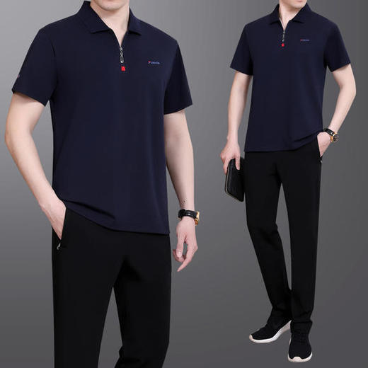 SP-176520休闲时尚显瘦男士两件套运动套装 商品图0