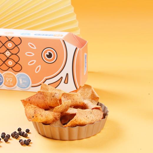 一片鱼耶鱼肉薯片海苔味零食薄脆高蛋白低卡代餐类薯片网红小零食