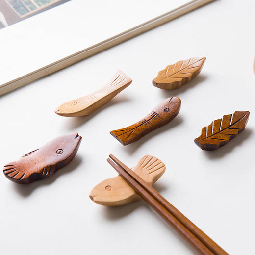 摩登主妇和风创意原木筷子架托家用日式餐厅搁筷子摆筷子筷托筷架 商品图2