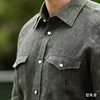 Canclini 法国亚麻军绿色意式工艺衬衫 商品缩略图1
