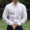 Canclini 法国亚麻白色意式工艺衬衫 商品缩略图0