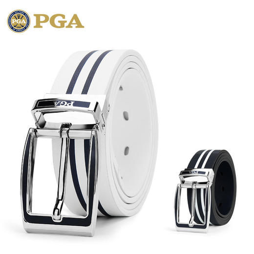 美国PGA 高尔夫皮带 男士 双面可旋转针扣皮带 头层牛皮 合金扣头 商品图0