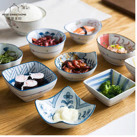 摩登主妇日式创意手绘异形碗酱料蘸料碗调味碟餐具小碗配菜碗