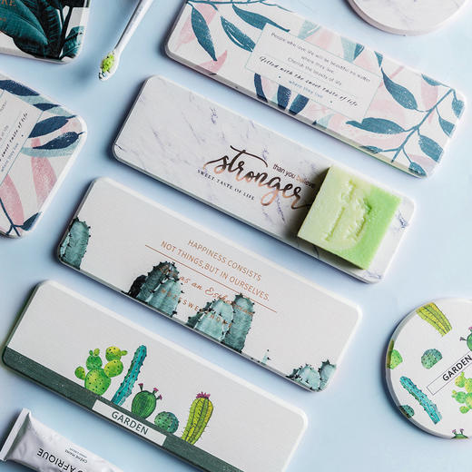 摩登主妇原创硅藻泥吸水防烫杯垫 速干隔热水杯垫ins风北欧茶杯垫 商品图0