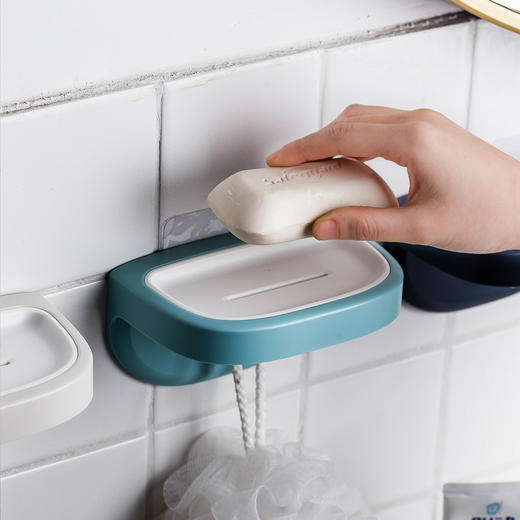 摩登主妇免打孔肥皂盒北欧创意卫生间沥水壁挂香皂置物架肥皂架子 商品图0