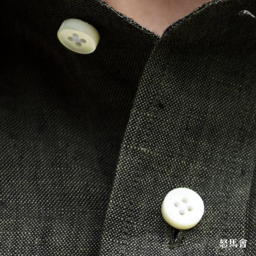 Canclini 法国亚麻军绿色意式工艺衬衫 商品图5