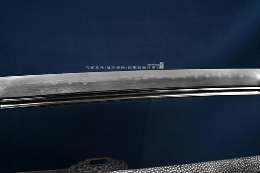 乌骓 旋焊嵌钢 铁装嵌银丝 明刀  未开刃 商品图5