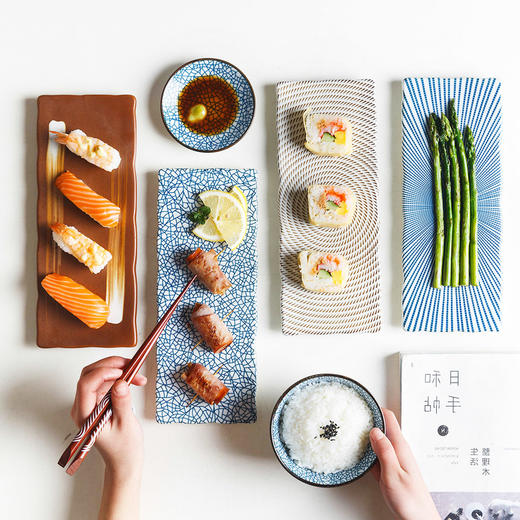 摩登主妇 日式陶瓷餐具盘子双耳鱼盘菜盘和风日料寿司盘子牛排盘 商品图1