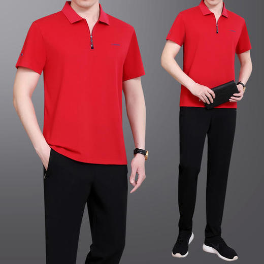 SP-176520休闲时尚显瘦男士两件套运动套装 商品图3