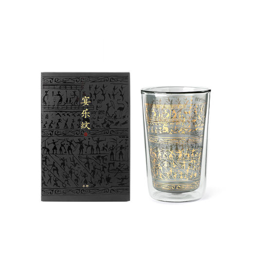 【故宫杯子】宴乐纹水杯- 双层家用创意礼物 透明玻璃杯 商品图5