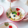 摩登主妇可爱少女心水果沙拉碗家用陶瓷碗早餐碗草莓碗花边甜品碗 商品缩略图1