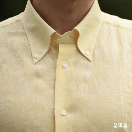 Canclini 法国亚麻黄色意式工艺衬衫 商品图1