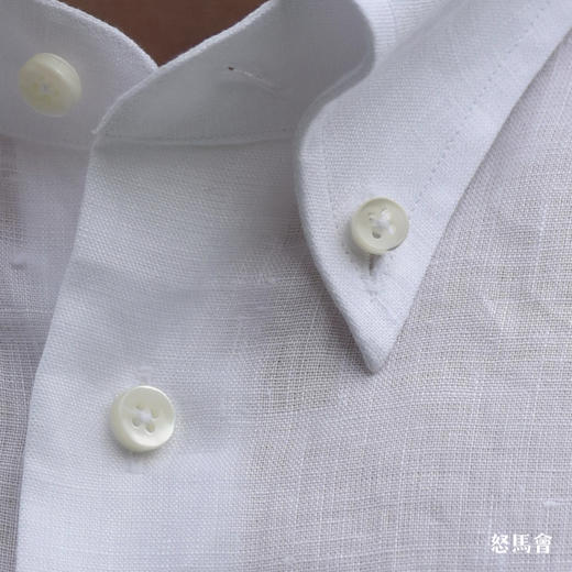 Canclini 法国亚麻白色意式工艺衬衫 商品图3