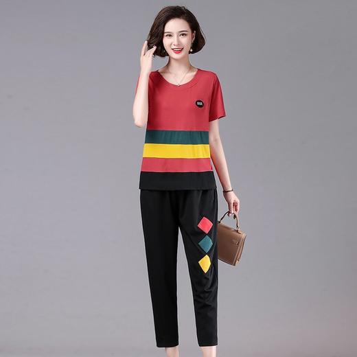 MQ-1973-2031夏装新款洋气时尚短袖上衣运动两件套YY 商品图2