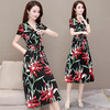 YWE-KED9691气质减龄大码印花连衣裙 商品缩略图1