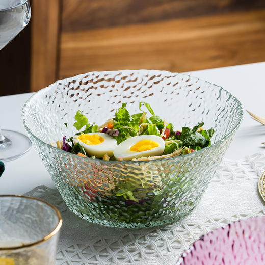 摩登主妇大号透明玻璃碗沙拉碗家用单个大碗水果盘创意个性餐具 商品图2