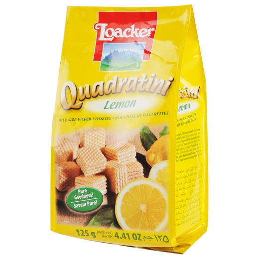 莱家柠檬味粒粒威化饼干125g 商品图1