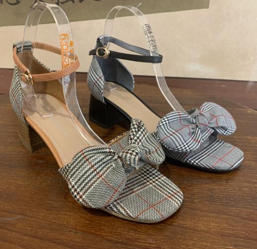西村名物夏季凉鞋蝴蝶结优雅中跟X282G20441 商品图0