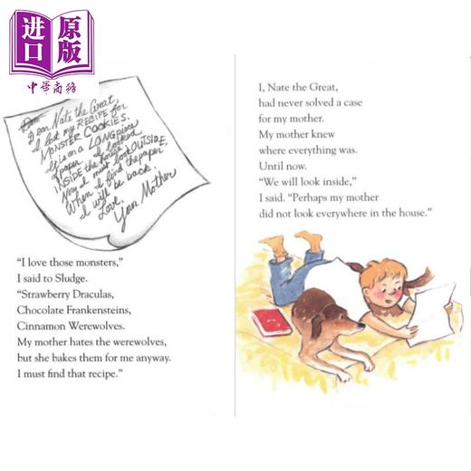 【中商原版】小侦探内特 怪兽的麻烦 Nate the Great and the Monster Mess 插图桥梁章节书 7~12岁 英文原版 儿童小初文学 商品图3