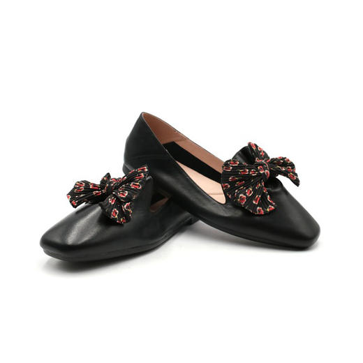 商场同款 |Safiya/索菲娅春季低跟鞋蝴蝶结浅口单鞋女SF01111080 商品图6