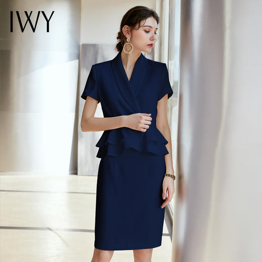 IWY/藏蓝色套裙西服套装A-CS810 商品图6