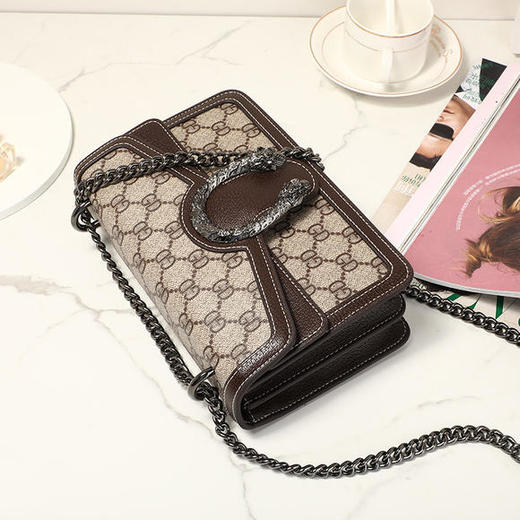 LW-SML-GL202新款欧美复古潮流时尚链条斜挎包 商品图0