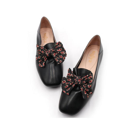 商场同款 |Safiya/索菲娅春季低跟鞋蝴蝶结浅口单鞋女SF01111080 商品图5