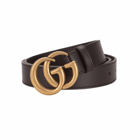 GUCCI 古驰 男士双 G 搭扣休闲皮革腰带 咖色 414516 AP00T 2145 商品图1