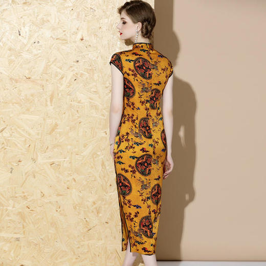 XZY-QF-190420新款中国风气质立领旗袍裙 商品图1