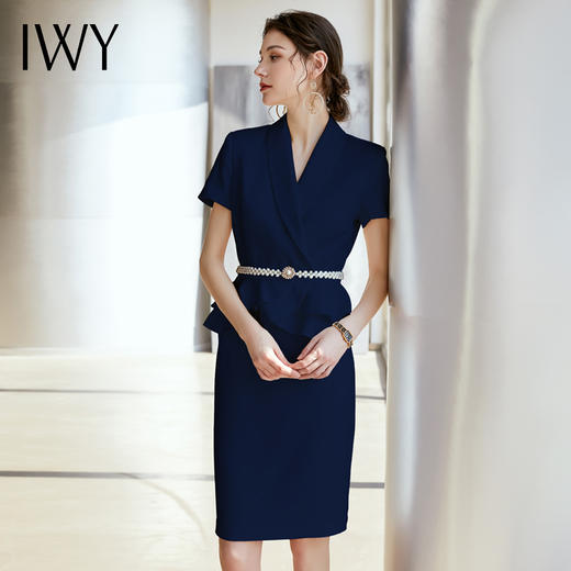 IWY/藏蓝色套裙西服套装A-CS810 商品图5