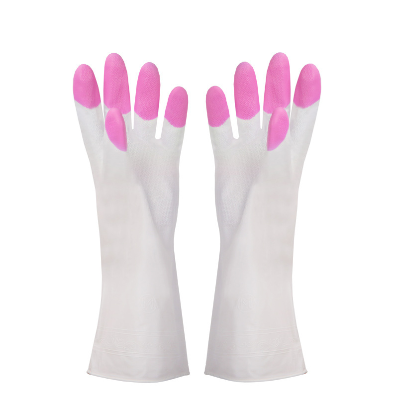 熊诺 鲨鱼油厨房清洁手套 橡胶单层1双均码（颜色随机）ZMXNSYST