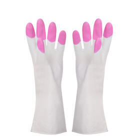 熊诺 鲨鱼油厨房清洁手套 橡胶单层1双均码（颜色随机）ZMXNSYST