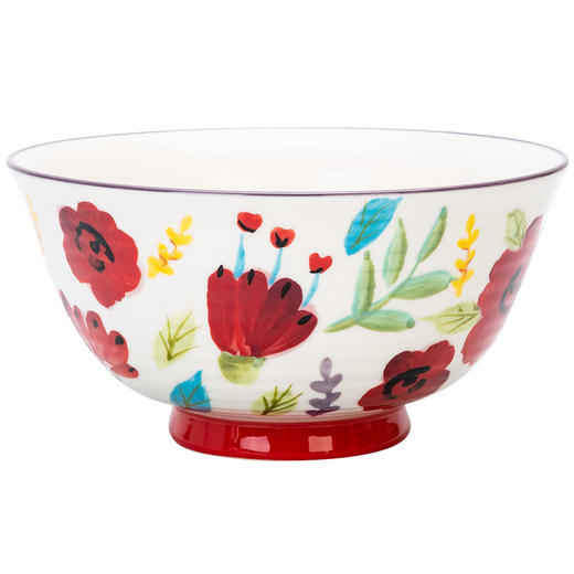 摩登主妇日式手绘花卉饭碗单个陶瓷日式餐具创意家用粥碗汤碗小碗 商品图4