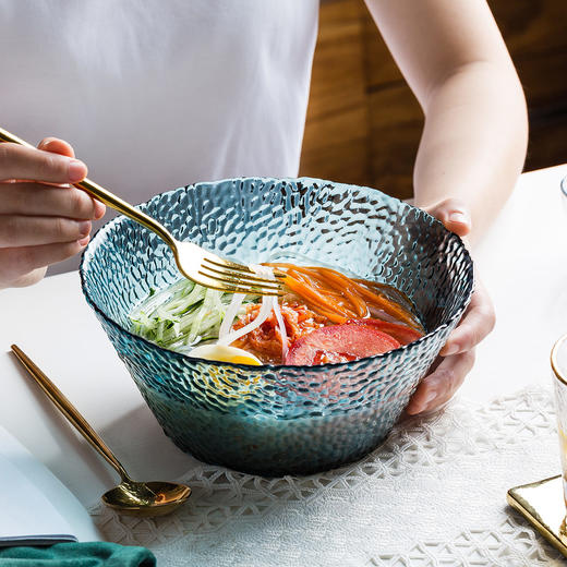 摩登主妇大号透明玻璃碗沙拉碗家用单个大碗水果盘创意个性餐具 商品图1
