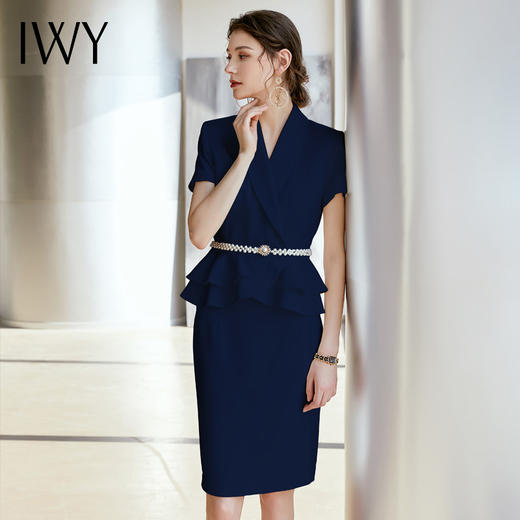 IWY/藏蓝色套裙西服套装A-CS810 商品图7