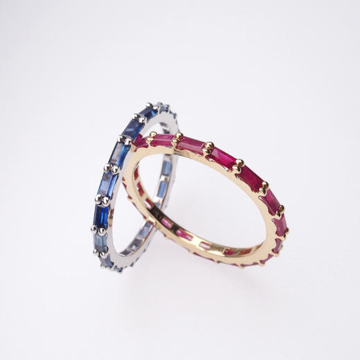 心浪/红·蓝宝石戒指 商品图0