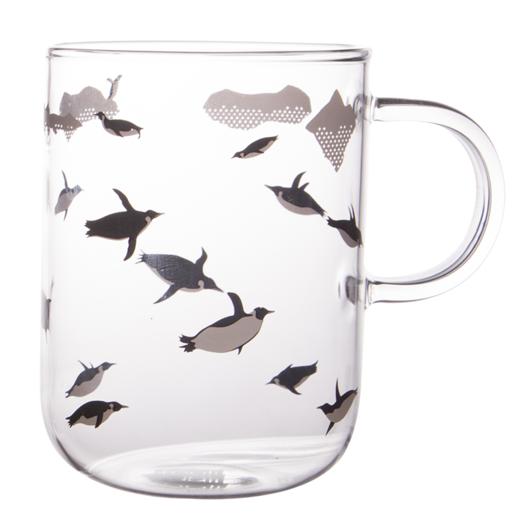 摩登主妇 水杯简约家用清新可爱森系创意透明玻璃杯带把杯子茶杯 商品图4