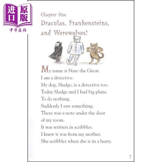 【中商原版】小侦探内特 怪兽的麻烦 Nate the Great and the Monster Mess 插图桥梁章节书 7~12岁 英文原版 儿童小初文学 商品图2