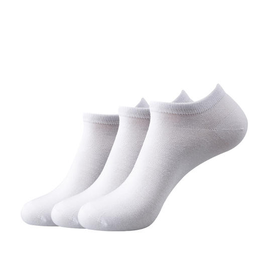白袜子 · 纯白 · 竹纤维商务袜 / 棉袜 / 船袜（3双） 商品图2