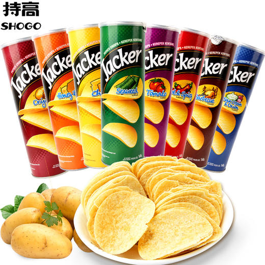 【Jacker杰克牌薯片160g罐装】 土豆片 膨化零食品-F 商品图0