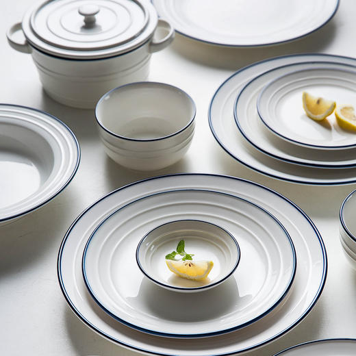 摩登主妇餐具北欧简约网红ins碗碟套装日式家用饭碗盘子陶瓷碗 商品图1