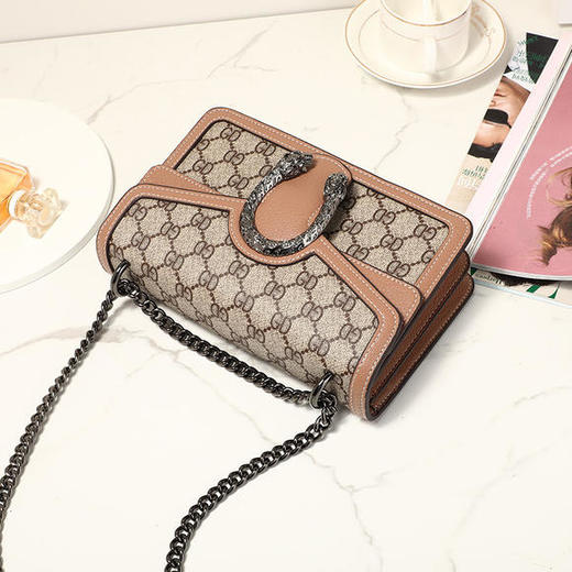 LW-SML-GL202新款欧美复古潮流时尚链条斜挎包 商品图1