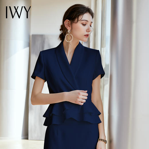 IWY/藏蓝色套裙西服套装A-CS810 商品图0