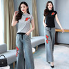 WZNH-2075P125夏季新款女装时尚气质针织牛仔两件套装 商品缩略图0