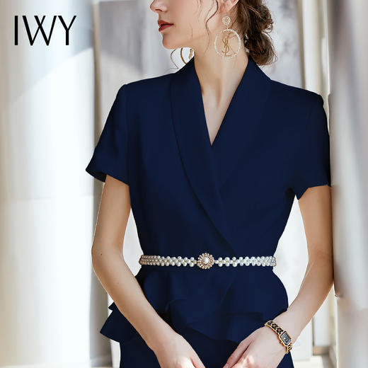 IWY/藏蓝色套裙西服套装A-CS810 商品图9