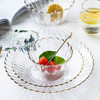 摩登主妇菊皿创意玻璃盘金边沙拉碗家用ins风网红水果盘甜品盘子 商品缩略图1
