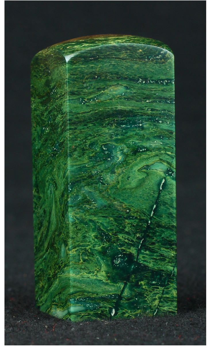 金石印坊广东孔雀绿圆头方章262664mmjpysgs009038